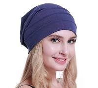 osvyo Baumwolle Chemo Hüte Soft Caps Krebs Kopfbedeckungen für Frauen Haarausfall versiegelt Verpackung Denim BLAU