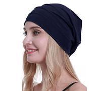 osvyo Baumwolle Chemo Hüte Soft Caps Krebs Kopfbedeckungen für Frauen Haarausfall versiegelt Verpackung Navy BLAU