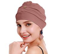osvyo Baumwolle Chemo Kopfbedeckung für Damen Krebs Haarausfall Hut - Baumwolle Leichte Kopfbedeckung Versiegelte Verpackung Sand BRAUN