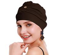 osvyo Baumwolle Chemo Kopfbedeckung für Damen Krebs Haarausfall Hut - Baumwolle Leichte Kopfbedeckung Versiegelte Verpackung Kaffee