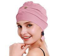 osvyo Baumwolle Chemo Kopfbedeckung für Damen Krebs Haarausfall Hut - Baumwolle Leichte Kopfbedeckung Versiegelte Verpackung MANDELROSA