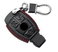 OTMIK Leder Auto Smart Key Protector Case Cover Schlüsseltasche Schlüsselanhänger für Mercedes Benz CLS CLA GL R SLK AMG A B C S Klasse Key Shell Zubehör (3 Knöpfe)
