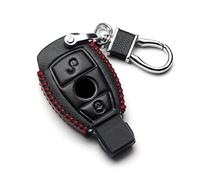 OTMIK Leder Auto Smart Key Protector Case Cover Schlüsseltasche Schlüsselanhänger für Mercedes Benz CLS CLA GL R SLK AMG A B C S Klasse Key Shell Zubehör (2 Knöpfe)