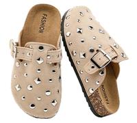 Otoepazm Clogs Kinder Pantoletten mit Kork-Fußbett Geschlossene Hausschuhe | Verstellbarem Riemen, Rutschfest Leicht mit Arch Support für Mädchen Jungen Sandalen
