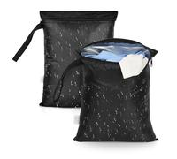 OTraki 2 Stück Wetbag Kindergarten 30 cm x 36 cm Wasserdichte Tasche Wiederverwendbar Wickeltasche Wäschebeutel reise Nasstasche mit Reißverschluss für Badeanzüge Strandtuch Sportkleidung