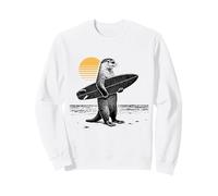 Otter mit Surfbrett Sonne, Sommer, Strand, Meer Sweatshirt