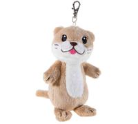 Otter Schlüsselanhänger Plüsch, 12 cm, braun-weiß