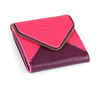 Otto Angelino Echtleder Geldbörse im Briefumschlag-Design - RFID Schutz - Unisex (Lila)