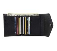 Otto Angelino Echtleder Geldbörse im Briefumschlag-Design - RFID Schutz - Unisex, Schwarz