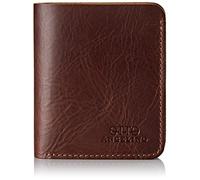 Otto Angelino Echtleder Ultra Slim Bifold Kartenhalter und Geldbörse - Unisex (Braun)
