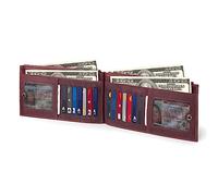 Otto Angelino Geldbörse aus echtem Leder mit 2 Fächern, doppelt gefaltet, mit Handy-kompatiblen Steckplätzen, RFID-blockierend, Unisex