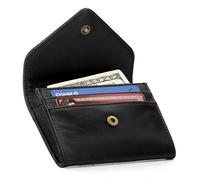 Otto Angelino Münz- und Kreditkarten-Organizer aus Leder - RFID-Blockierung - Unisex - Schwarz