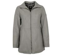 Otto Kern - Damen Echtleder Ledermantel Longjacke Lammnappa grau Größe 40