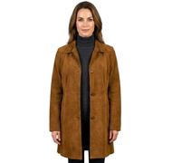 OTTO KERN - Damen Ledermantel Velourleder Wildleder braun : 48