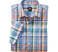 Otto Kern Hemd Herren Kurzarm, Kurzarmhemd aus 100% Baumwolle, herrlich weiches Sommerhemd mit praktischer Brusttasche, Karo-Hemd, Bunt, Gr. 43/44