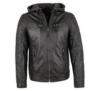 Otto Kern - Herren Echtleder Lederjacke Kapuze Lammnappa schwarz Größe 58