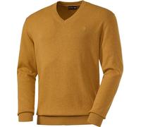 Otto Kern Pullover Herren mit V-Ausschnitt, Strickpullover aus 100% Baumwolle, Bequemes Sweatshirt in Regular-Fit Passform, Gelb, Gr. L