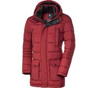 Otto Kern Winterjacke Herren, ultrawarmer Stepp-Mantel mit Kapuze und Webpelz (abnehmbar), lässige Steppjacke mit 8 Taschen, sportiver Parka für Herren, superbequem & wärmeisolierend, Rot, Gr. 52