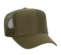 Otto Trucker-Hut, 12 Stück, Polyester-Schaumstoff, vorne 5 Paneele, hohe Krone, Netzrücken, 12 Stück - Grün - Einheitsgröße