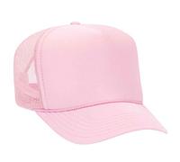 Otto Trucker-Hut, 12 Stück, Polyester-Schaumstoff, vorne 5 Paneele, hohe Krone, Netzrücken, 12 Stück - Pink - Einheitsgröße