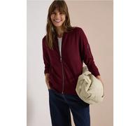 Cardigan CECIL, Damen, Gr. M (40), rot wine, Stoff, 54% Polyester, 40% Viskose, 6% Elasthan, unifarben, comfort fit normal, Rundhals, Bündchen, Strickjacken, in Unifarbe (20420844-M) rot wine