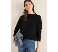 Cecil Damen Ottoman Shirt in Schwarz, Gr: XL