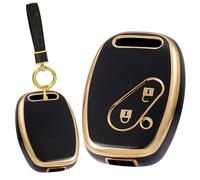 otton Autoschlüsselabdeckung TPU Schlüsseletui Kompatibel mit Honda Civic Jazz CRV Insight Record Fit Frv Schlüsselbund Schlüsselbox Schlüsselanhänger Klapp 2 Tasten Schwarz