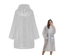 OUDQFCJ 2 Stück Wasserdicht Regenponcho Damen Herren, Leicht Wiederverwendbar Regenschutz, Regencape mit Raum für Rucksäcke für Wandern, Festival und Outdoor