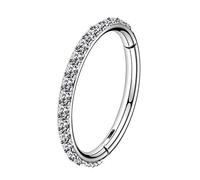 OUFER 16G Rostfreier Stahl Knorpel Ohrringe Fünf Petal Clear CZ Blume Tragus Helix Earrings Knorpel Ohrstecker steel-16G-7mm