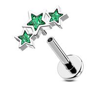 OUFER Body Piercing 16G Helix Piercing Jewelry 316L Surgical Steel Lip Studs Bars Curved Flat Back Earring Internally Threaded Helix Tragus Earrings Jewellery Lippenpiercing
