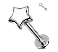 OUFER Body Piercing Lip Labret Bars Internally Helix Piercings Titan Tragus Conch Earring 16G 8mm Labret Lip Stud Jewellery Lippenpiercings