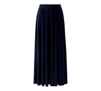 Oui - Ausgestellter Maxirock mit elastischem Bund blau - Gr. - 40