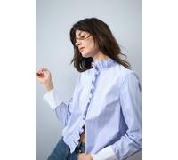 Oui - Bluse lt blue rose - Gr. - 36