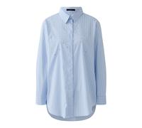 Oui Regular Fit Hemdbluse mit verlängerter Rückseite in Hellblau, Größe 40