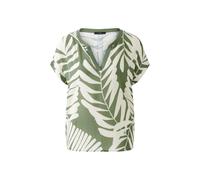 Oui - Blusenshirt Viskosepatch khaki stone - Gr. - 38