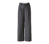 Oui - Bundfaltenhose mit Viskose dark grey - Gr. - 42