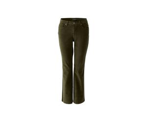 Oui - Cordhose THE CROPPED khaki - Gr. - 44