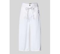 Oui Culotte im 5-Pocket-Design mit Bindegürtel in Weiss, Größe 40