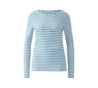Oui Damen Langarmshirt SUMIKO elastische Cotton-Modalmischung tailliert geschnitten Gestreift