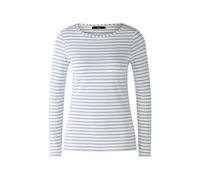 Oui Damen Langarmshirt SUMIKO elastische Cotton-Modalmischung tailliert geschnitten Gestreift
