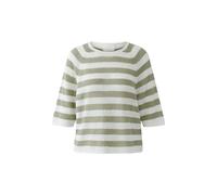 Oui Damen Leinen Pullover lässig geschnitten Gestreift