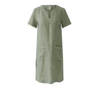 Oui Damen Leinenkleid a-Shape Uni