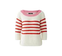 Oui Damen Pullover Bändchengarn lässig geschnitten Gestreift