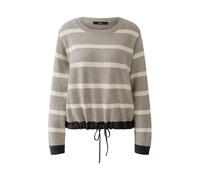 Oui Damen Pullover lässig geschnitten Gestreift