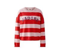 Oui Damen Pullover lässig geschnitten Gestreift