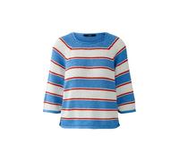 Oui Damen Pullover lässig geschnitten Gestreift