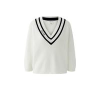 Oui - Pullover white black - Gr. - 36