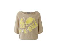 Oui Damen Pullover oversized geschnitten Bi Color