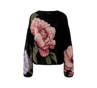 Oui Damen Pullover oversized geschnitten Floral