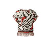 Oui Damen Pullover oversized geschnitten Floral